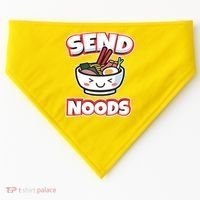 Send Noods Funny Japan Ramen Gift USA-Made Doggie Bandana thumb 0