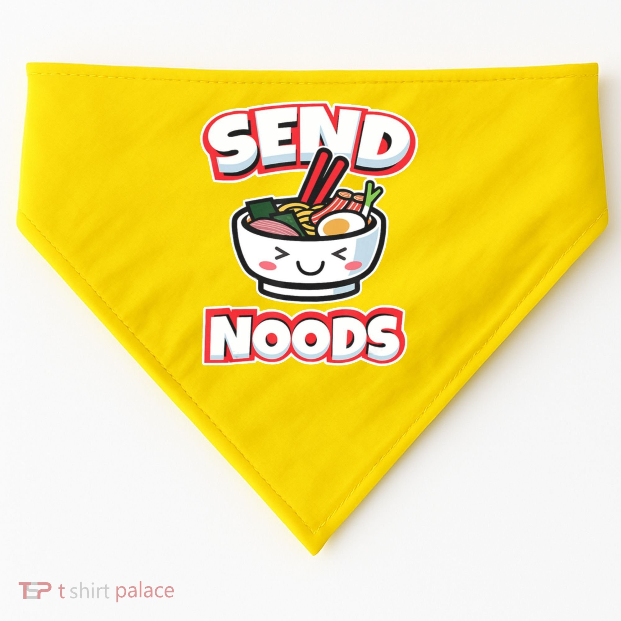 Send Noods Funny Japan Ramen Gift USA-Made Doggie Bandana