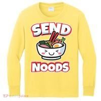 Send Noods Funny Japan Ramen Gift Kids Long Sleeve Shirt thumb 0