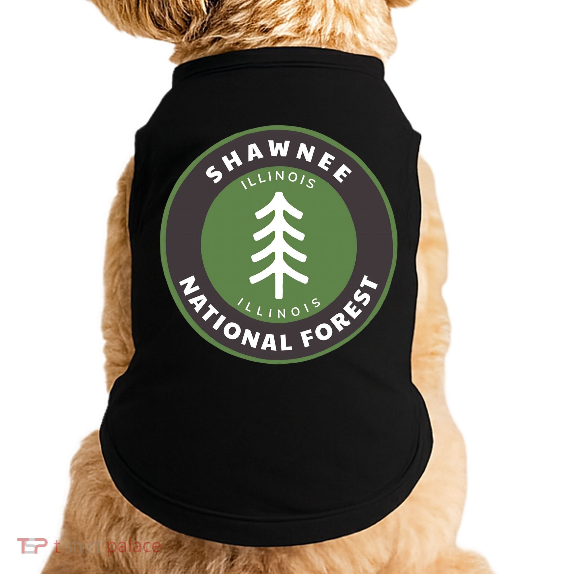 Shawnee National Forest Illinois Il Tree Badge Gift Doggie Tank