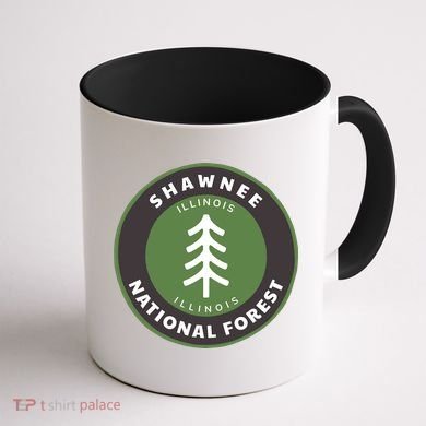 Shawnee National Forest Illinois Il Tree Badge Gift Coffee Mug back