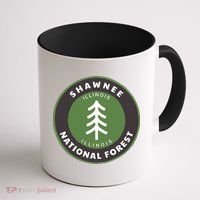 Shawnee National Forest Illinois Il Tree Badge Gift Coffee Mug thumb 1