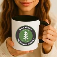 Shawnee National Forest Illinois Il Tree Badge Gift Coffee Mug thumb 3
