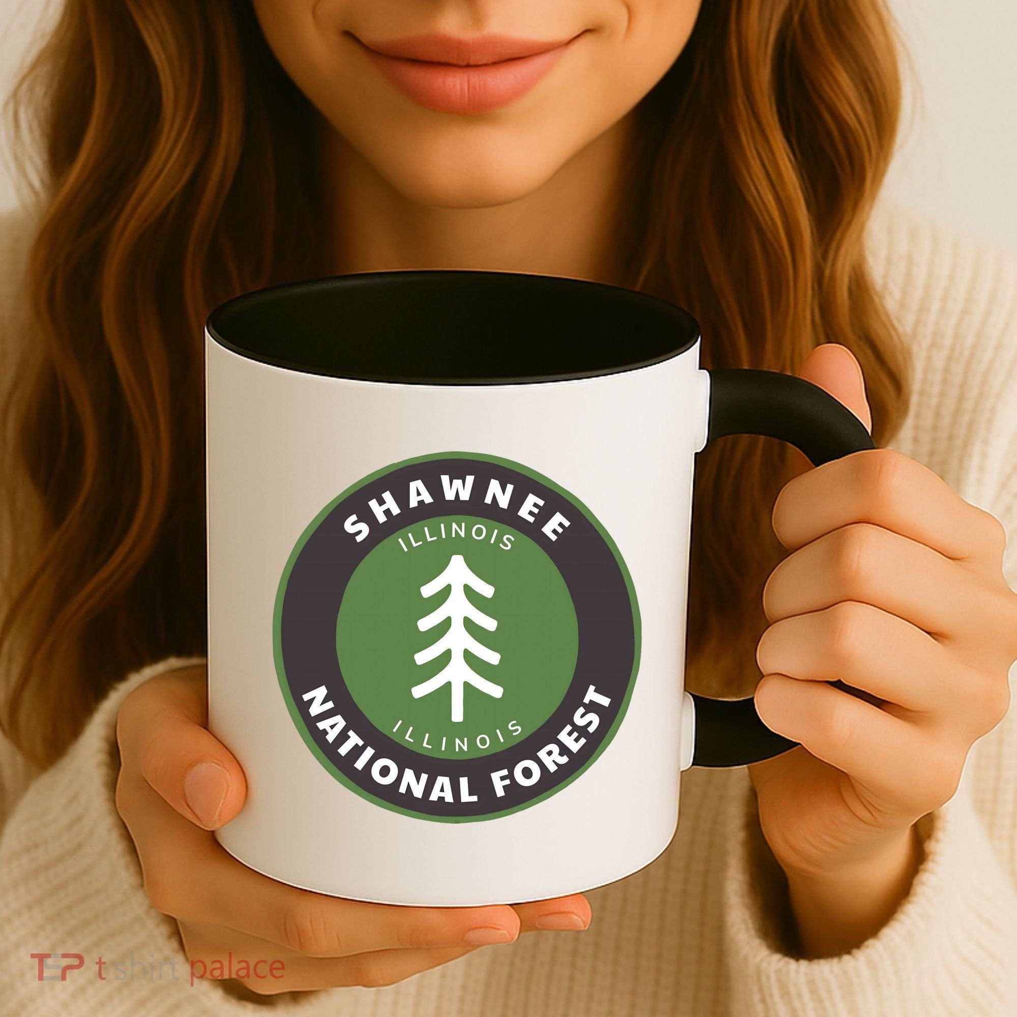 Shawnee National Forest Illinois Il Tree Badge Gift Coffee Mug