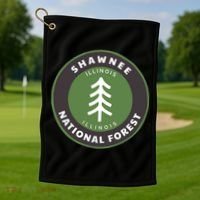Shawnee National Forest Illinois Il Tree Badge Gift Golf Towel thumb 1