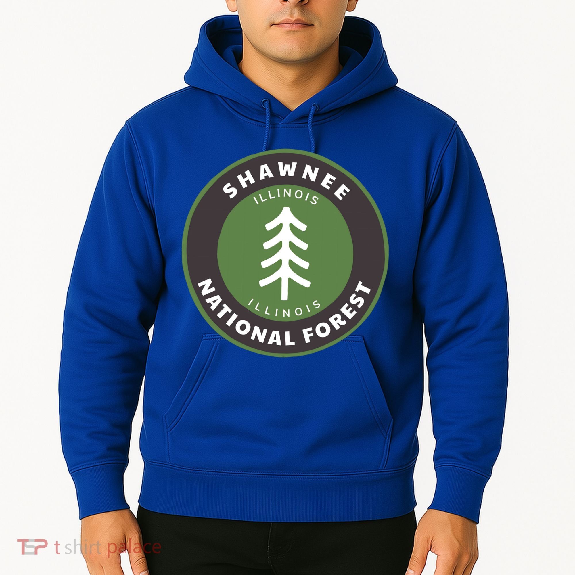 Shawnee National Forest Illinois Il Tree Badge Gift Hoodie