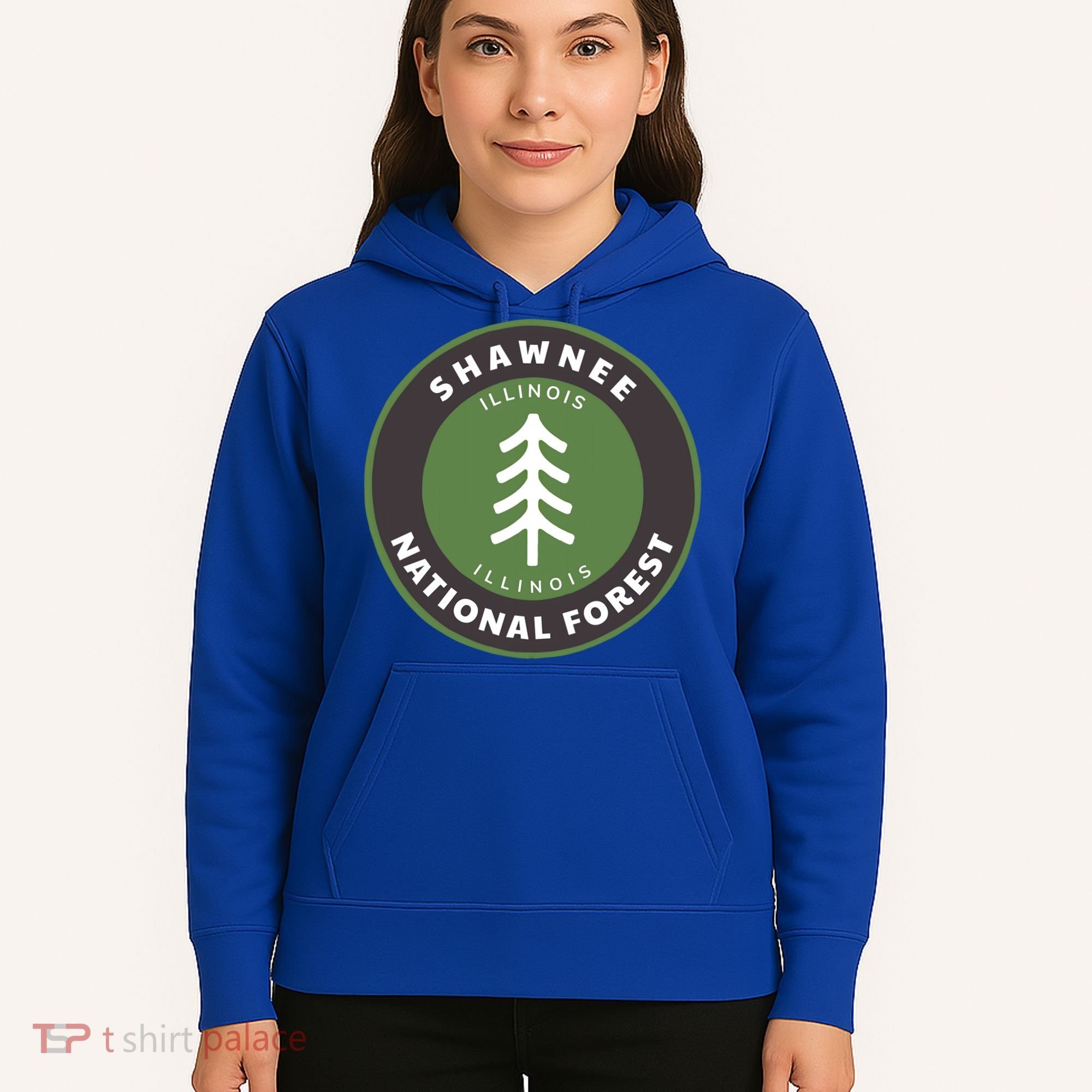 Shawnee National Forest Illinois Il Tree Badge Gift Hoodie