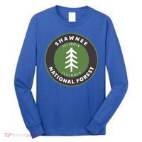Shawnee National Forest Illinois Il Tree Badge Gift Long Sleeve Shirt thumb 0