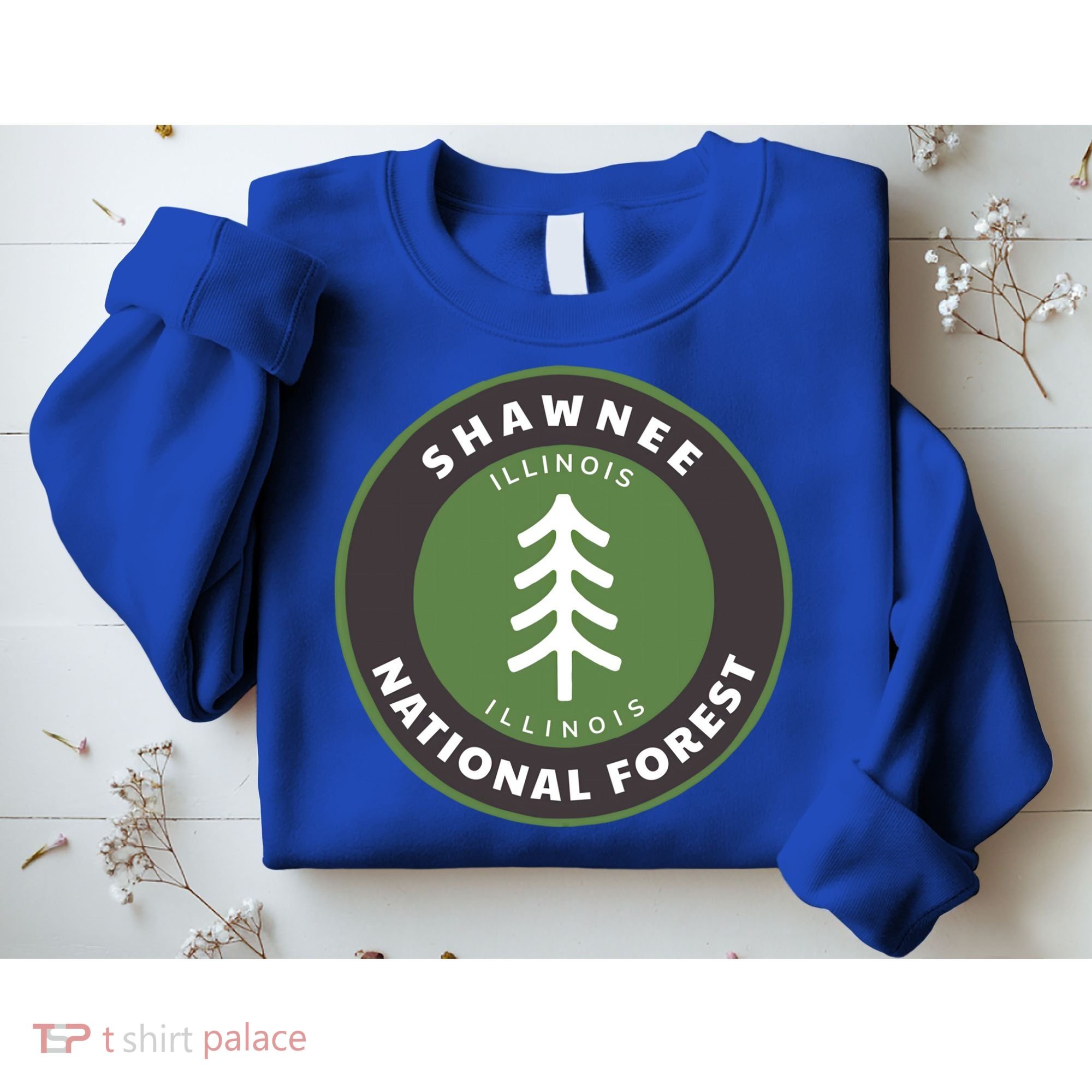 Shawnee National Forest Illinois Il Tree Badge Gift Sweatshirt