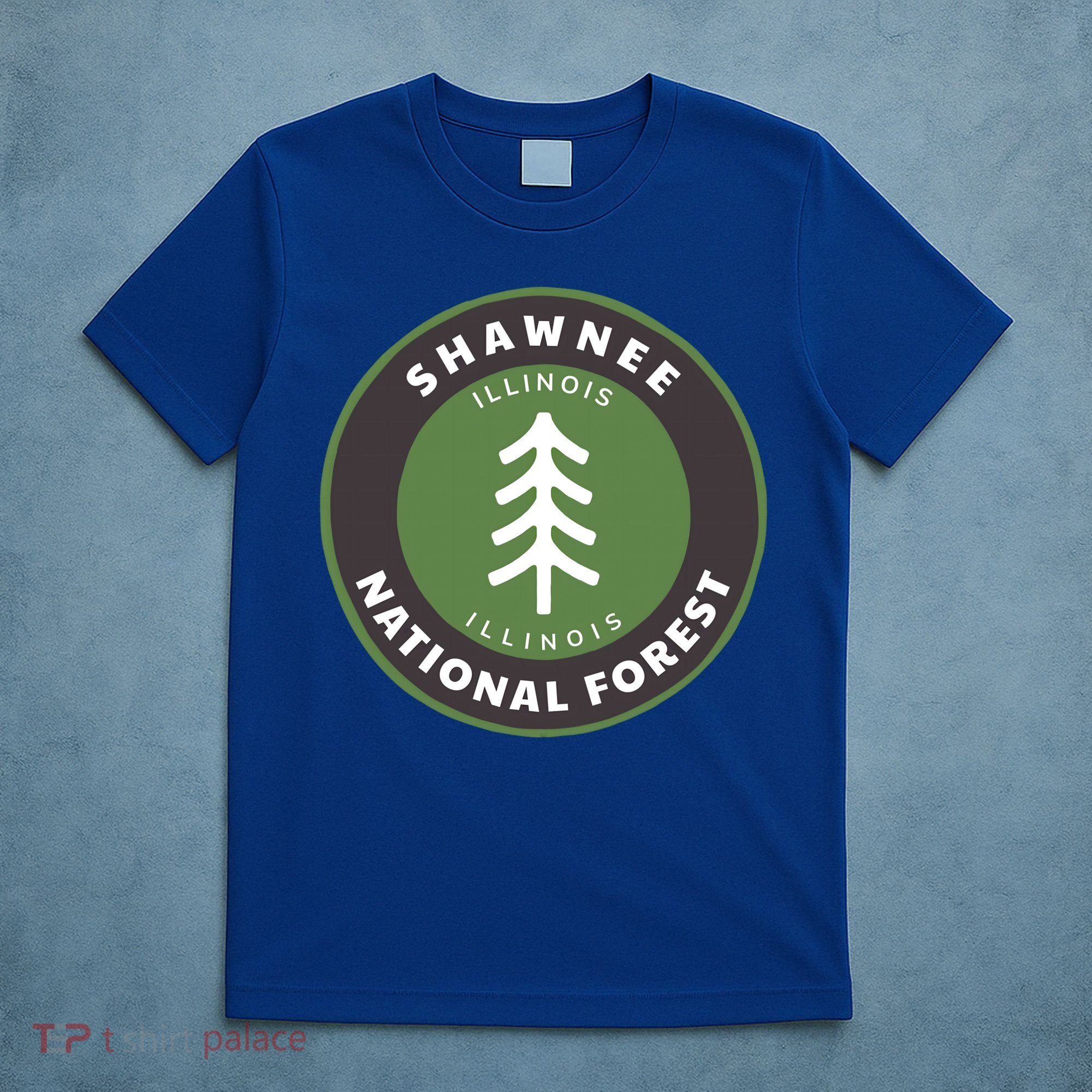 Shawnee National Forest Illinois Il Tree Badge Gift T-Shirt