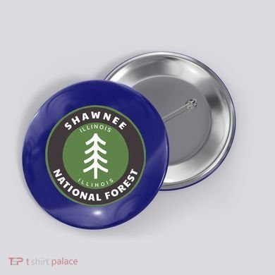 Shawnee National Forest Illinois Il Tree Badge Gift Button