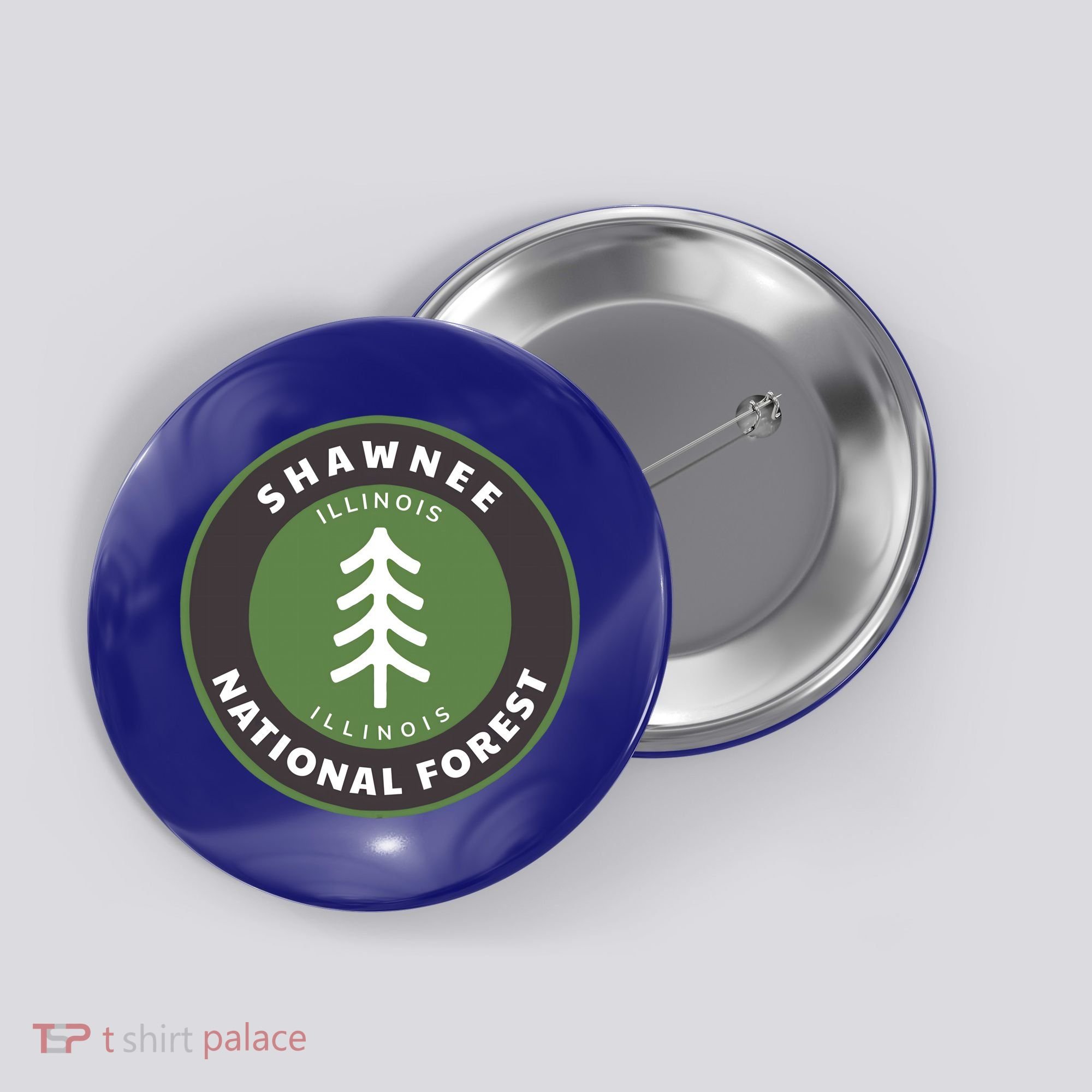 Shawnee National Forest Illinois Il Tree Badge Gift Button
