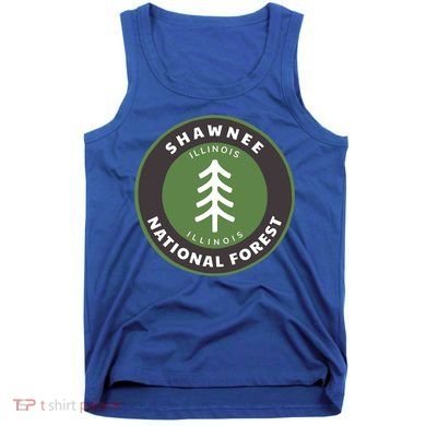 Shawnee National Forest Illinois Il Tree Badge Gift Tank Top