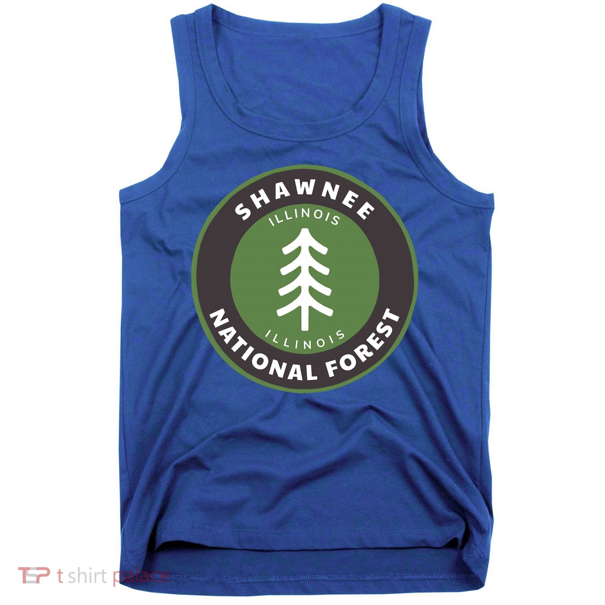 Shawnee National Forest Illinois Il Tree Badge Gift Tank Top
