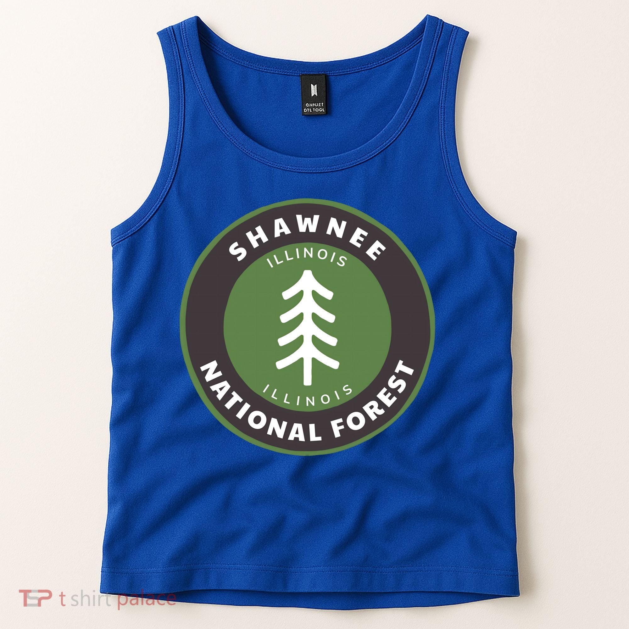 Shawnee National Forest Illinois Il Tree Badge Gift Tank Top