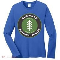 Shawnee National Forest Illinois Il Tree Badge Gift Women's Long Sleeve Shirt thumb 0