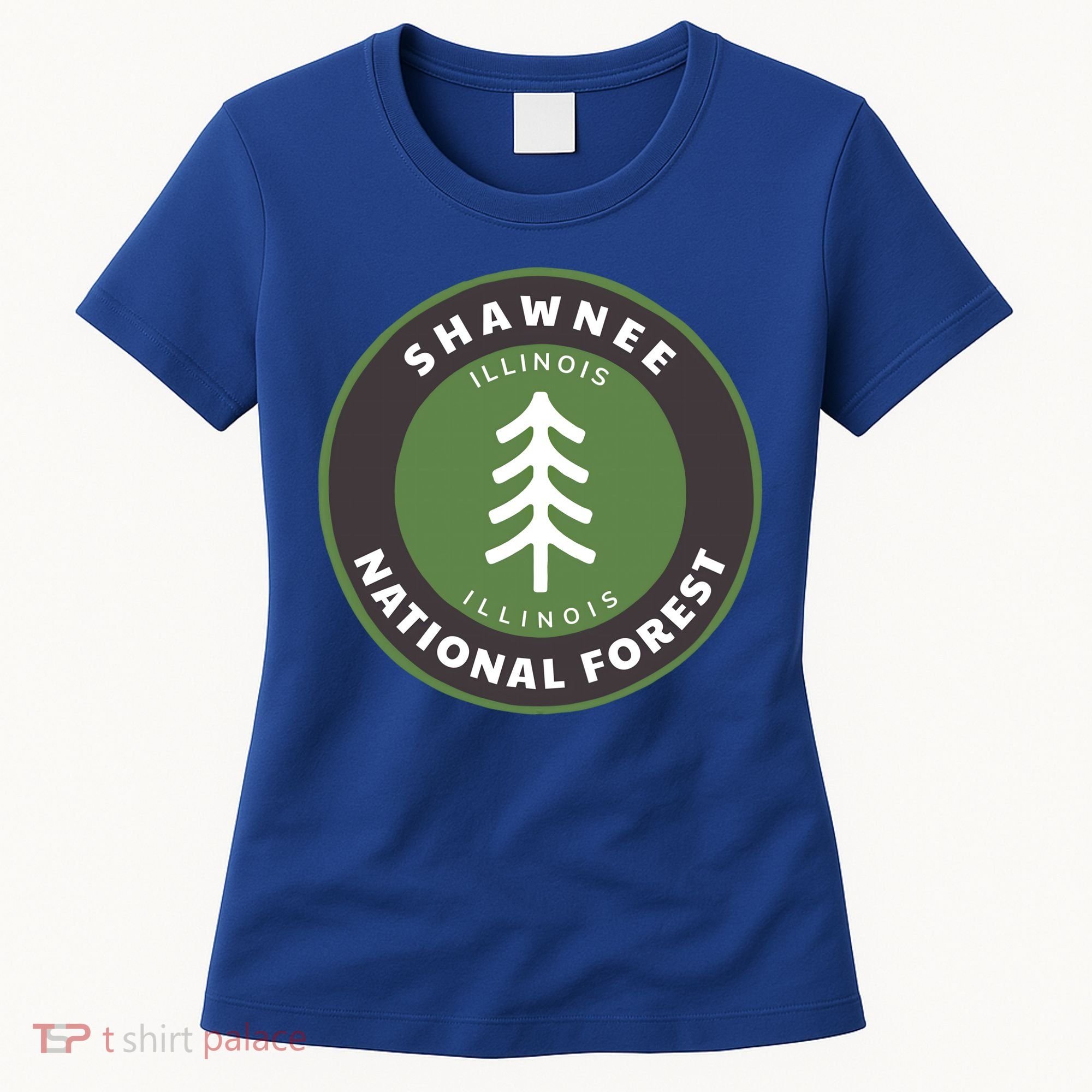 Shawnee National Forest Illinois Il Tree Badge Gift Women's T-Shirt