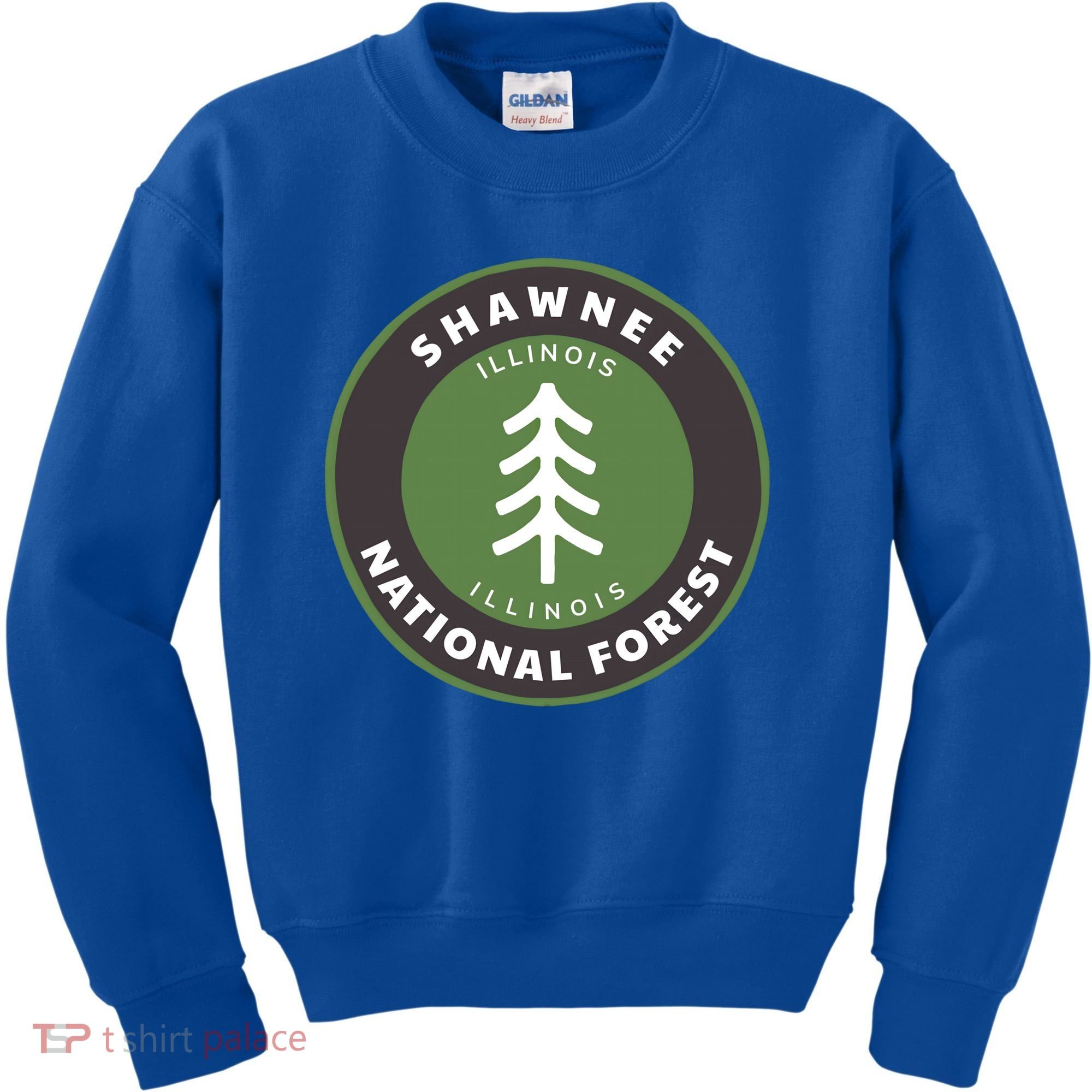 Shawnee National Forest Illinois Il Tree Badge Gift Kids Sweatshirt