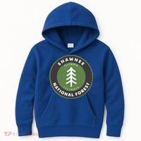 Shawnee National Forest Illinois Il Tree Badge Gift Kids Hoodie thumb 0