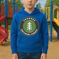 Shawnee National Forest Illinois Il Tree Badge Gift Kids Hoodie thumb 2