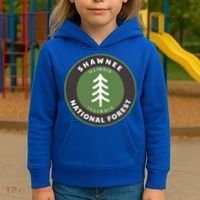 Shawnee National Forest Illinois Il Tree Badge Gift Kids Hoodie thumb 3