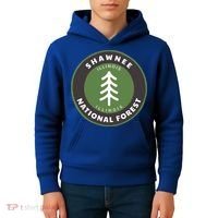 Shawnee National Forest Illinois Il Tree Badge Gift Kids Hoodie thumb 4