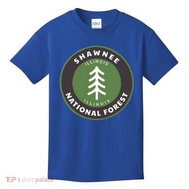 Shawnee National Forest Illinois Il Tree Badge Gift Kids T-Shirt