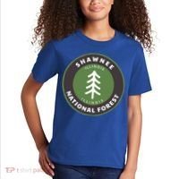 Shawnee National Forest Illinois Il Tree Badge Gift Kids T-Shirt thumb 2