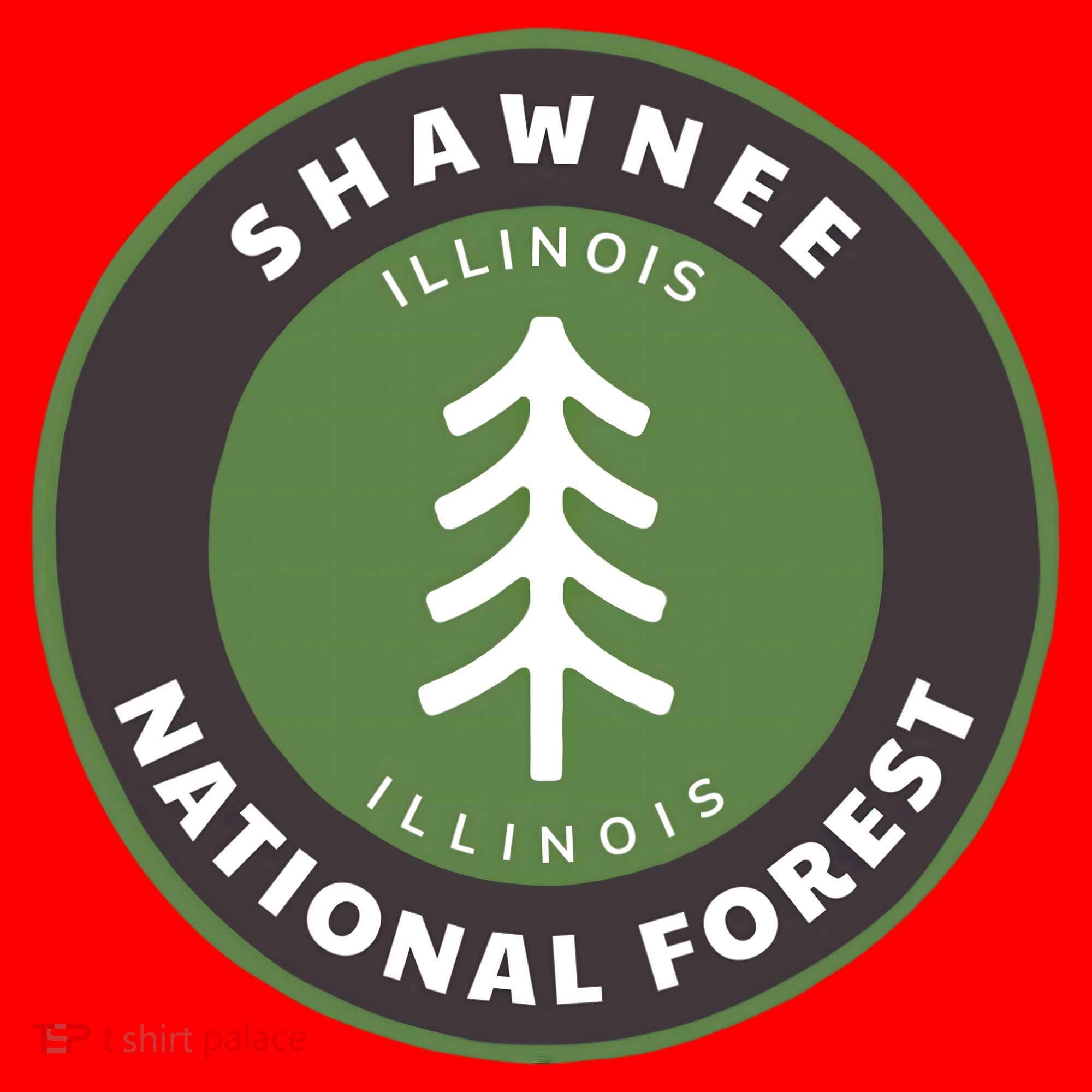 Shawnee National Forest Illinois Il Tree Badge Gift Santa Hat