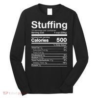 Stuffing Nutrition Funny Thanksgiving Costume Dark Long Sleeve Shirt thumb 0