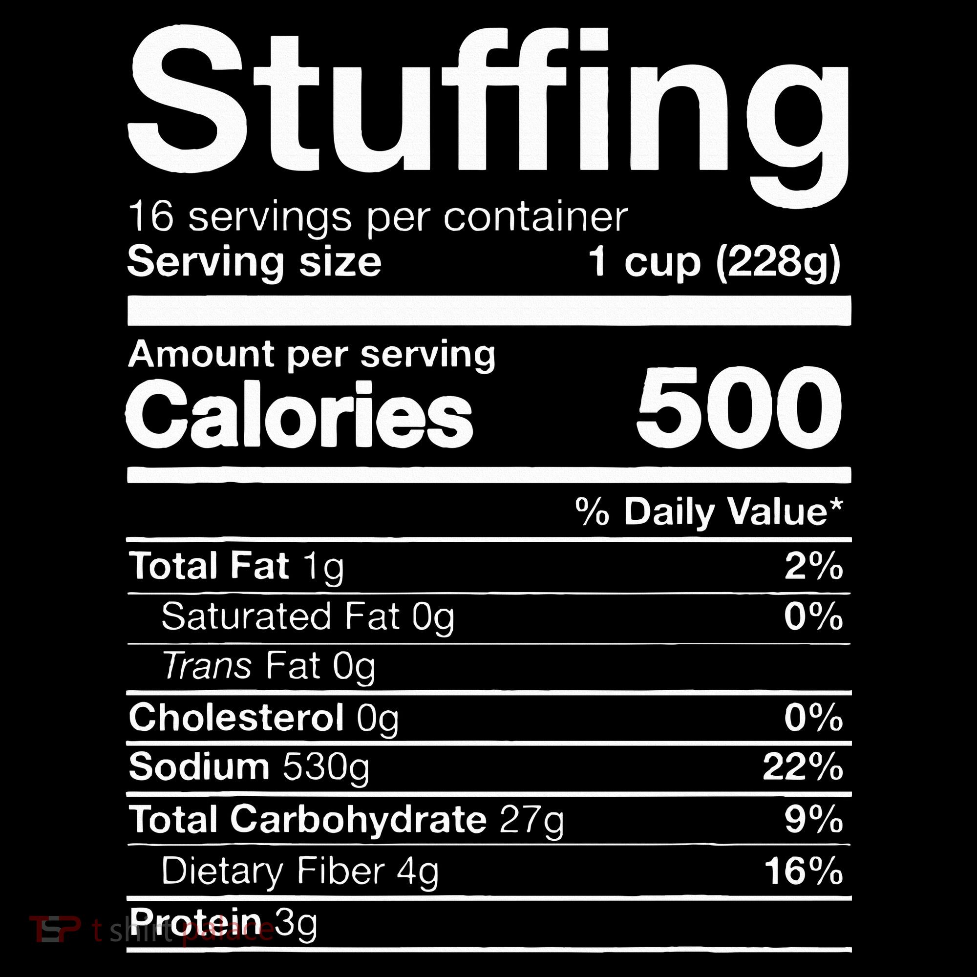 Stuffing Nutrition Funny Thanksgiving Costume Dark Sweatshirt