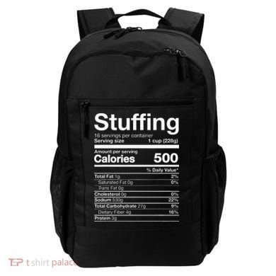 Stuffing Nutrition Funny Thanksgiving Costume Dark Backpack