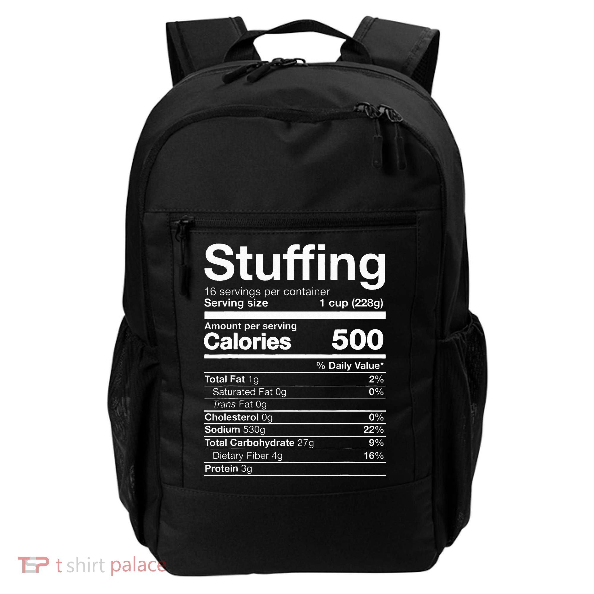 Stuffing Nutrition Funny Thanksgiving Costume Dark Backpack