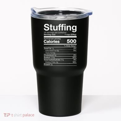 Stuffing Nutrition Funny Thanksgiving Costume Dark Tumbler