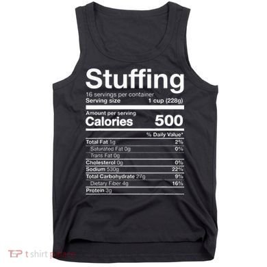 Stuffing Nutrition Funny Thanksgiving Costume Dark Tank Top