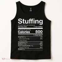 Stuffing Nutrition Funny Thanksgiving Costume Dark Tank Top thumb 2