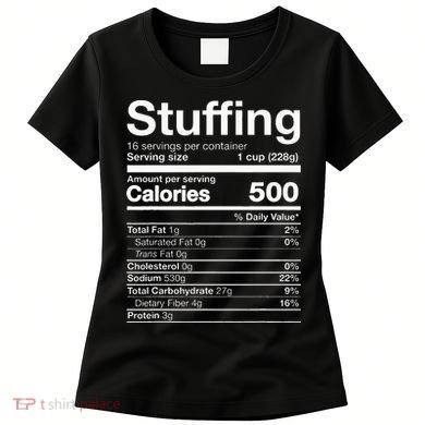 Stuffing Nutrition Funny Thanksgiving Costume Dark Women's T-Shirt