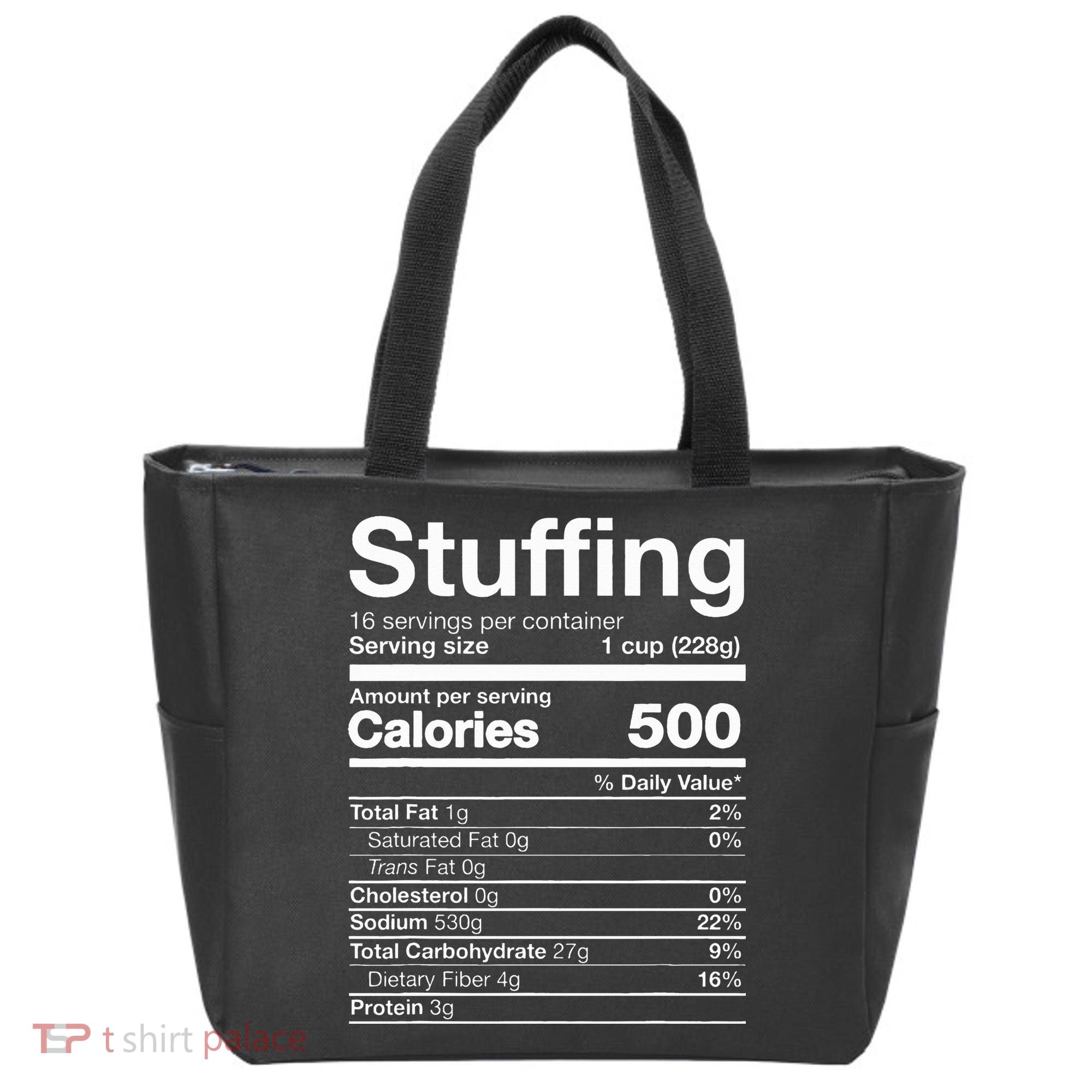 Stuffing Nutrition Funny Thanksgiving Costume Dark Tote Bag