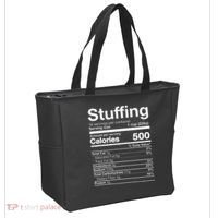 Stuffing Nutrition Funny Thanksgiving Costume Dark Tote Bag thumb 2