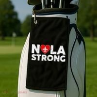 Support Never Forget New Orleans Nola Strong 2025 Golf Towel thumb 2