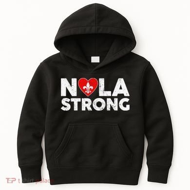 Support Never Forget New Orleans Nola Strong 2025 Kids Hoodie