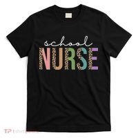 School Nurse Fancy Leopard Logo T-Shirt thumb 0