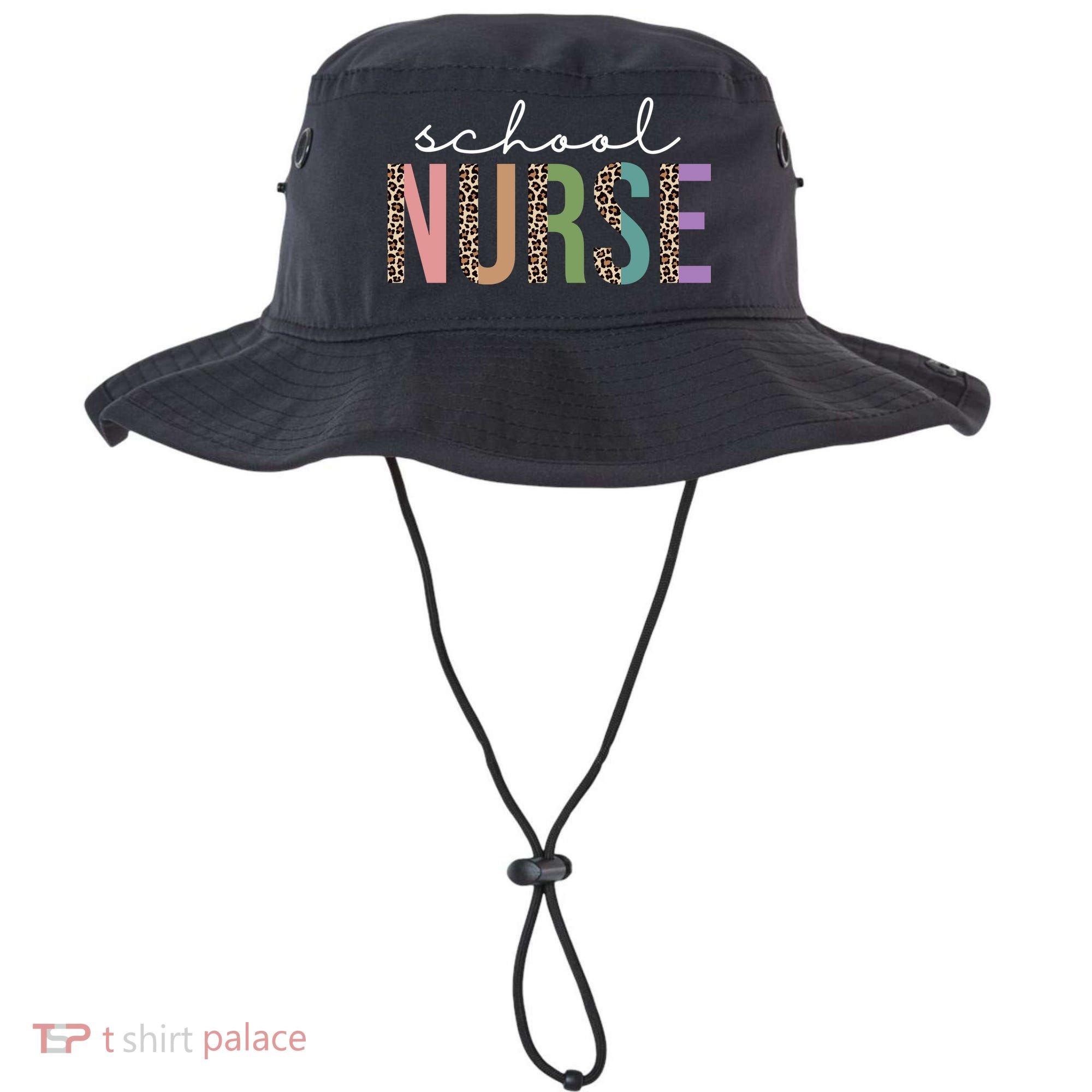 School Nurse Fancy Leopard Logo Bucket Hat
