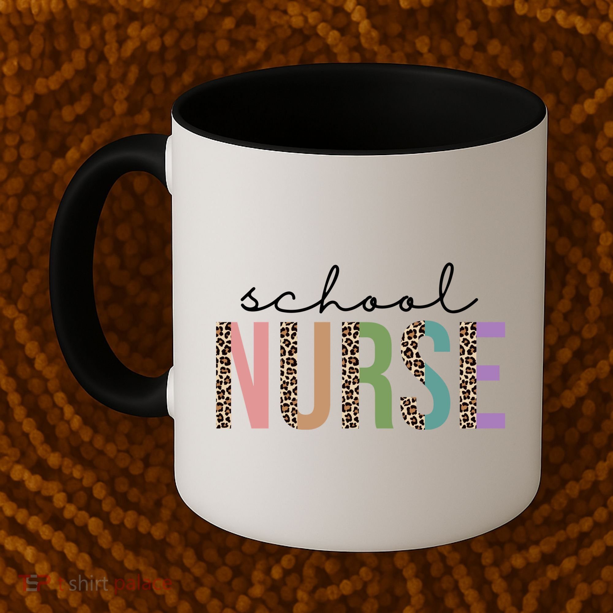 School Nurse Fancy Leopard Logo Coffee Mug