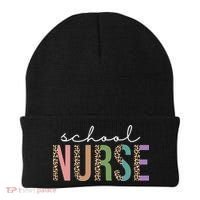 School Nurse Fancy Leopard Logo Beanie thumb 0