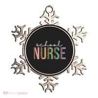 School Nurse Fancy Leopard Logo Ornament thumb 0
