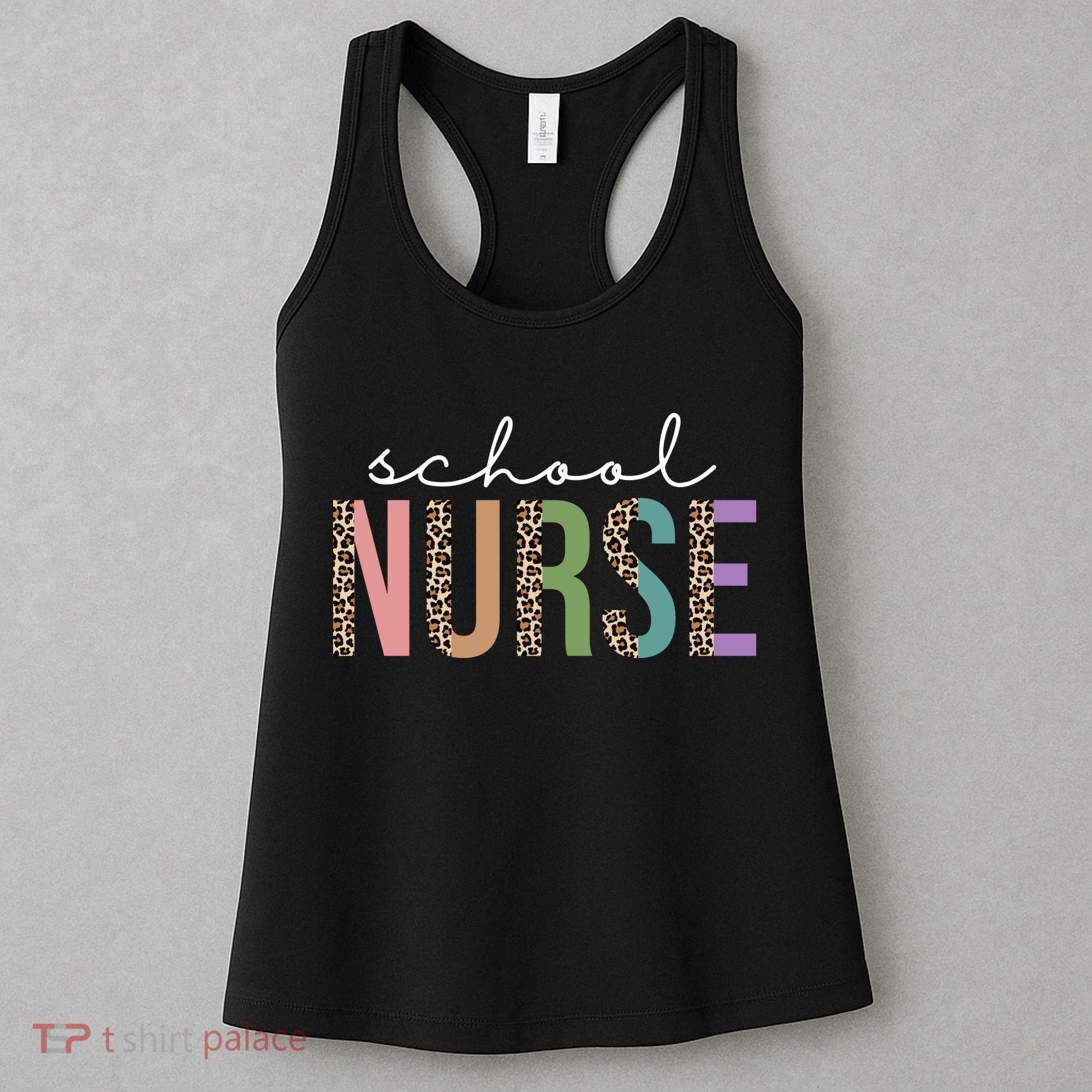 School Nurse Fancy Leopard Logo Women's Tank Top
