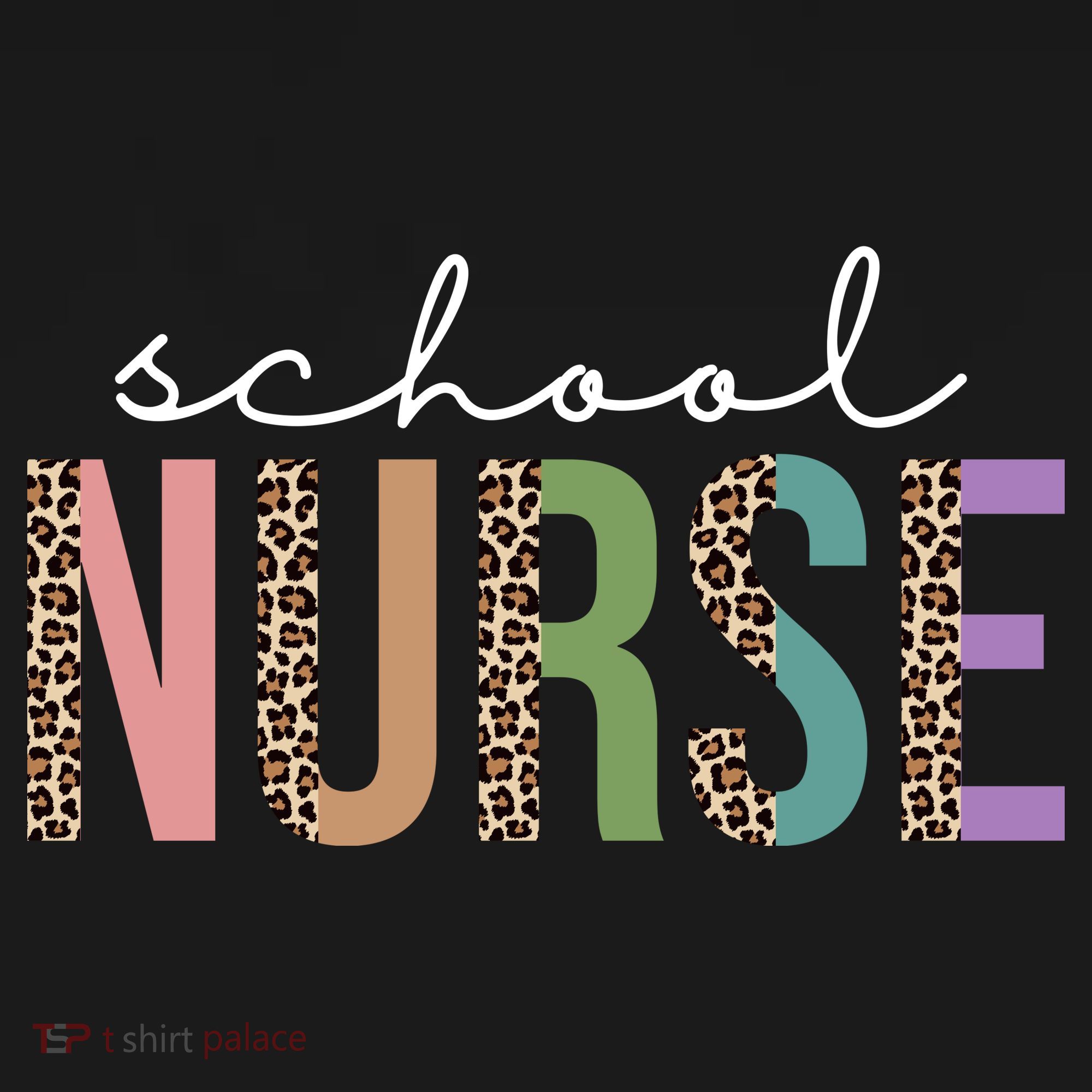 School Nurse Fancy Leopard Logo Women's Long Sleeve Shirt