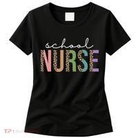School Nurse Fancy Leopard Logo Women's T-Shirt thumb 0