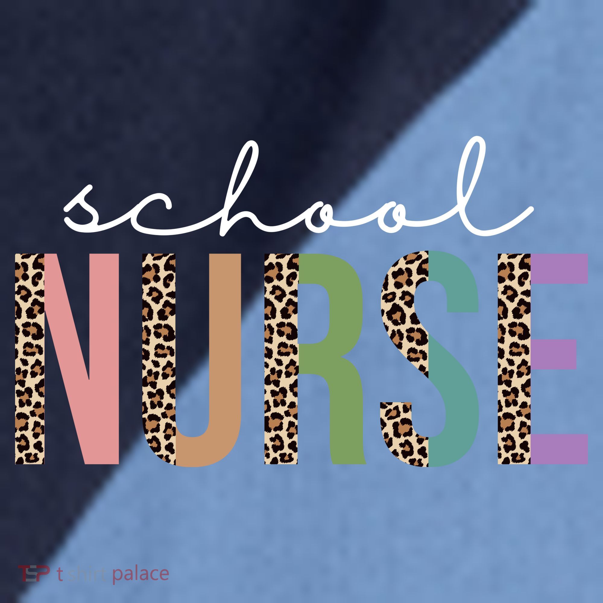 School Nurse Fancy Leopard Logo Raglan Baseball Sleeve Shirt